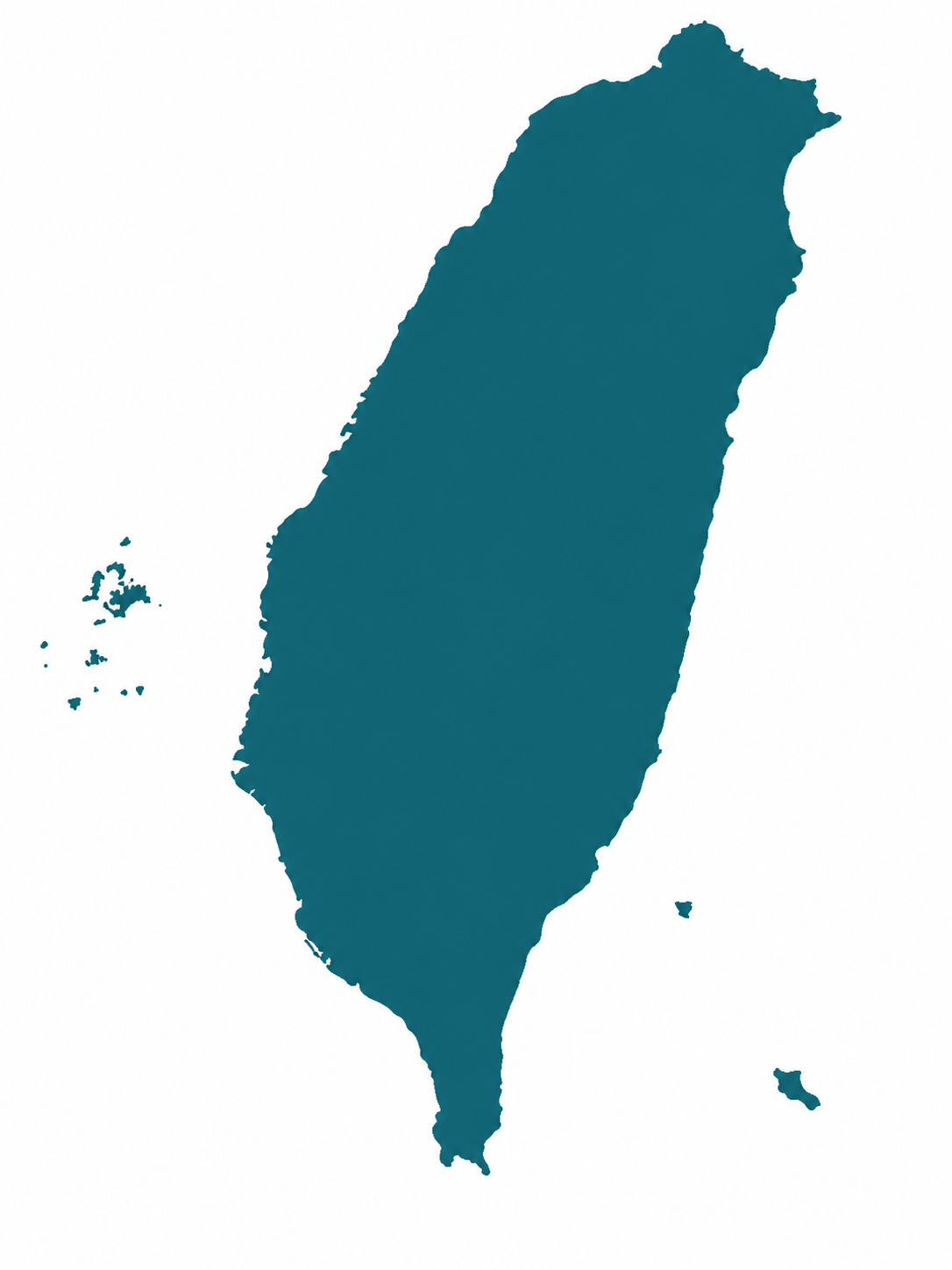 台灣本島、澎湖與蘭嶼地圖